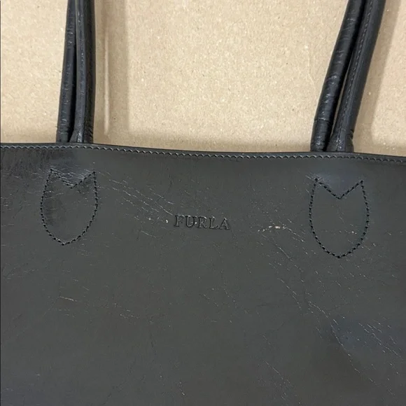 Furla Black Tote Bag made in Italy - Picture 4 of 10